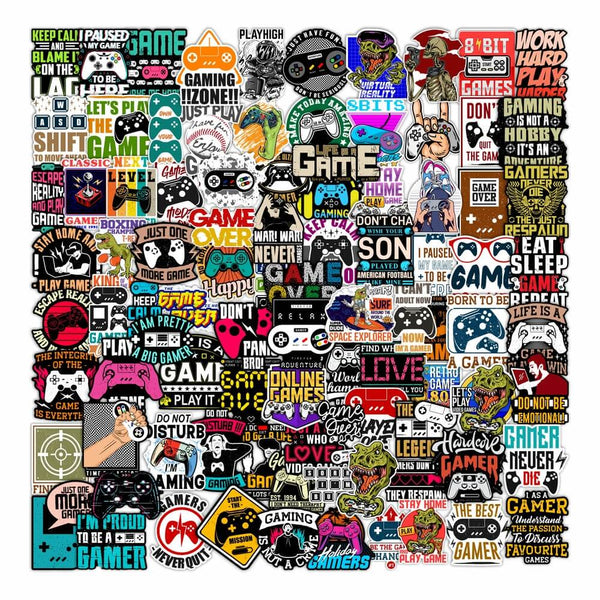 Gaming Decal Stickers - Set of 93 High-Quality