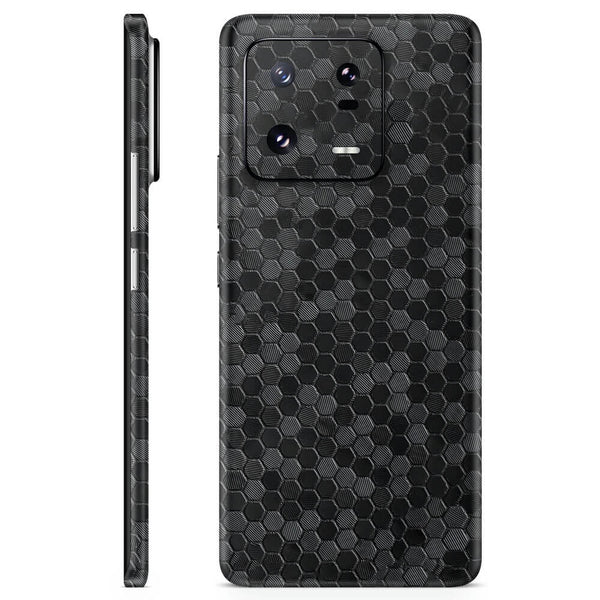 Mobile Phone Skin Wrap - Textured Black Honeycomb