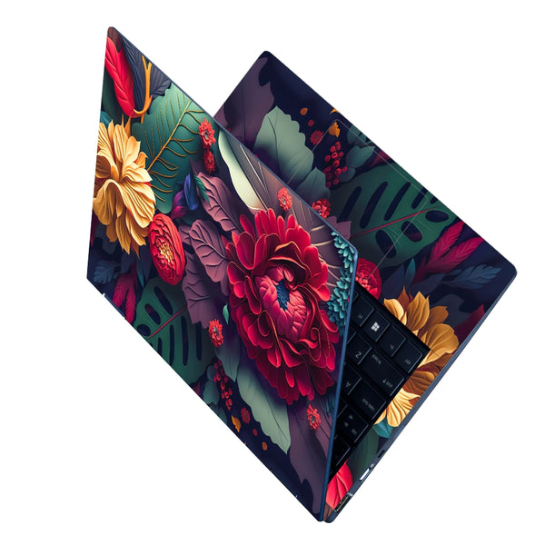 Laptop Skin - Bright Exotic Flowers