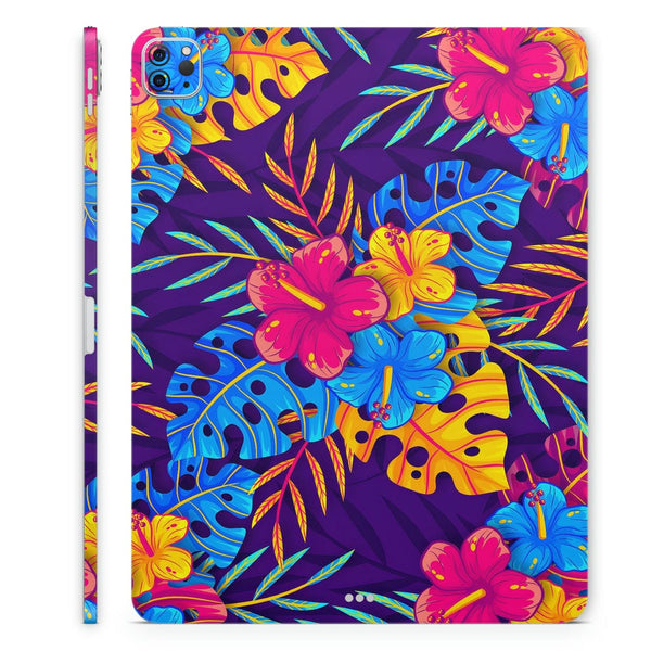 Tablet Skin Wrap - Yellow Blue Red Floral