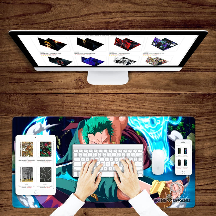 Anti-Slip Desk Mat Gaming Mouse Pad - One Piece Roronoa Zoro RZ05