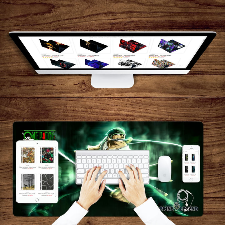 Anti-Slip Desk Mat Gaming Mouse Pad - One Piece Roronoa Zoro RZ01