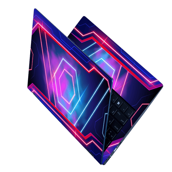 Laptop Skin - Abstract Neon Lights Background Design
