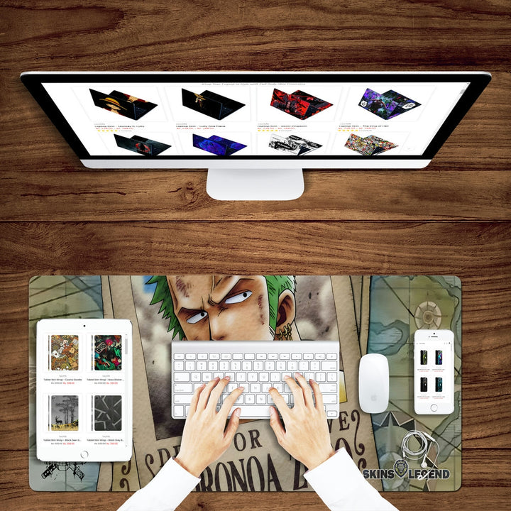 Anti-Slip Desk Mat Gaming Mouse Pad - One Piece Roronoa Zoro RZ12