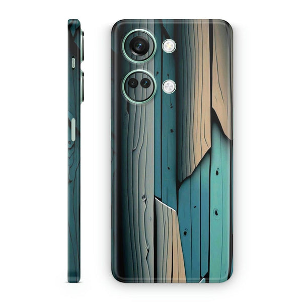 Mobile Skin Wrap - Ligth Brown Green Shade Wooden