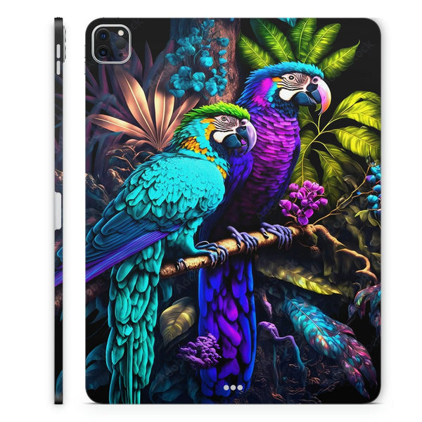 Tablet Skin Wrap - Multicoloured Peacock Design