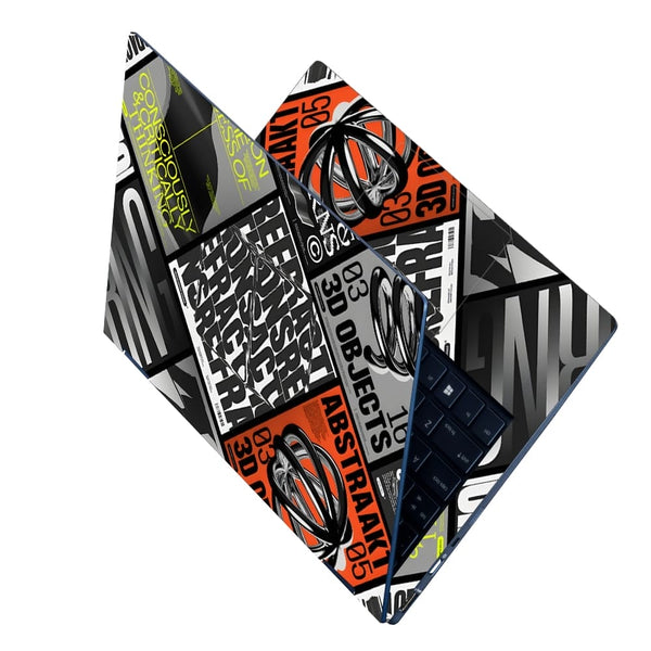 Laptop Skin - 3D Objects Typography