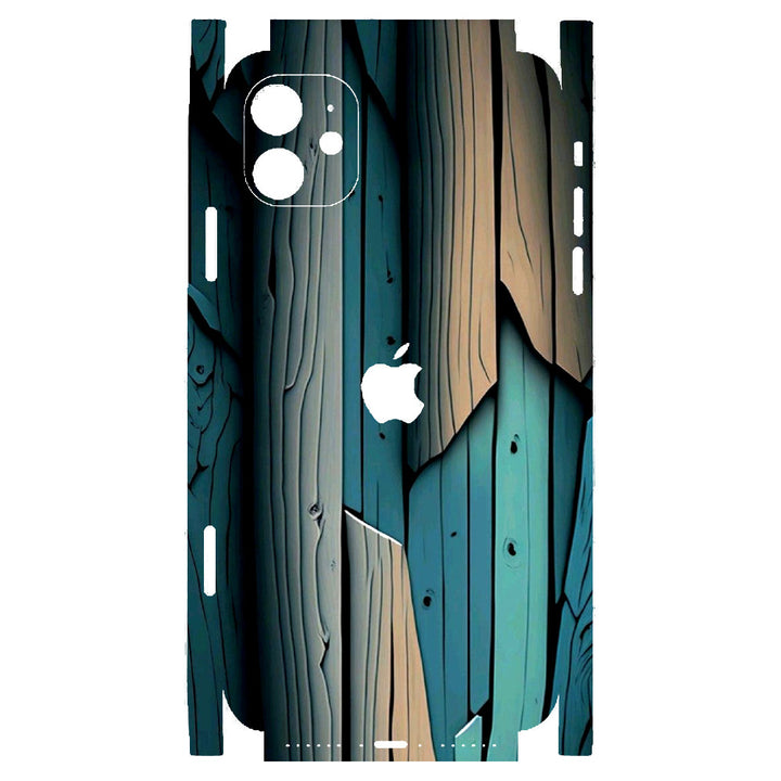 Apple iPhone Skin Wrap - Ligth Brown Green Shade Wooden - SkinsLegend