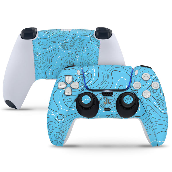 PS5 Controller Skin - Topographic Map Contour Lines