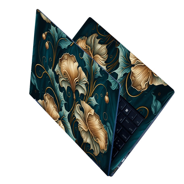 Laptop Skin - Decorative Flowers Fine Art Pattern