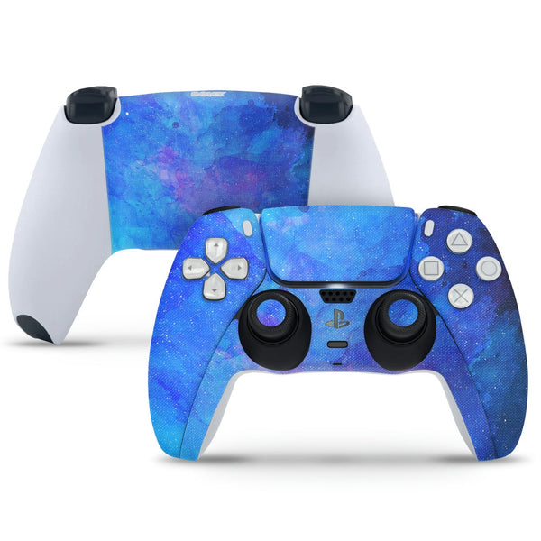 PS5 Controller Skin - Blue Faded Colors Abstract