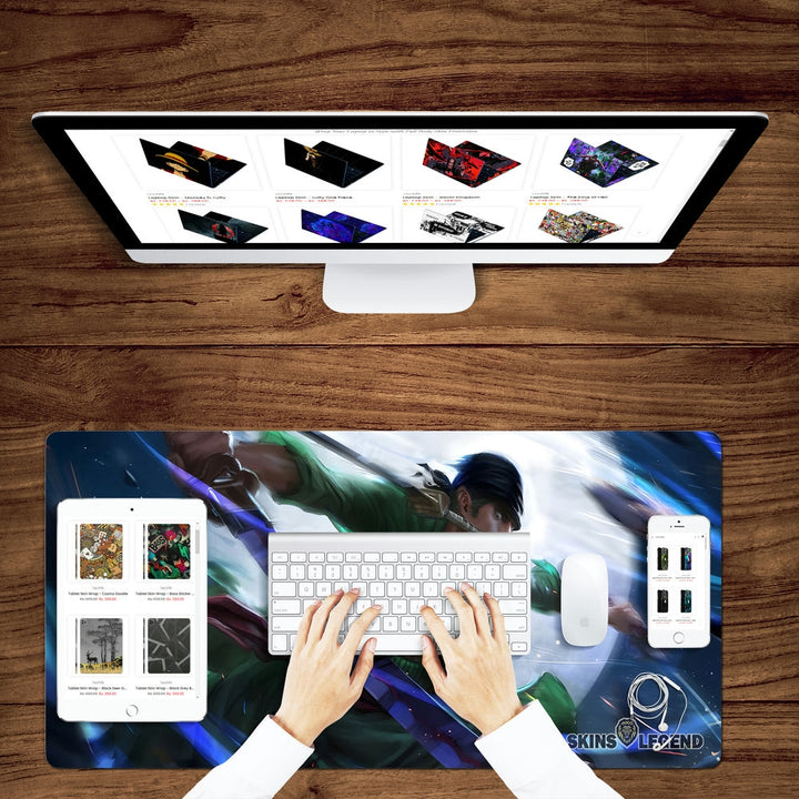 Anti-Slip Desk Mat Gaming Mouse Pad - One Piece Roronoa Zoro RZ14