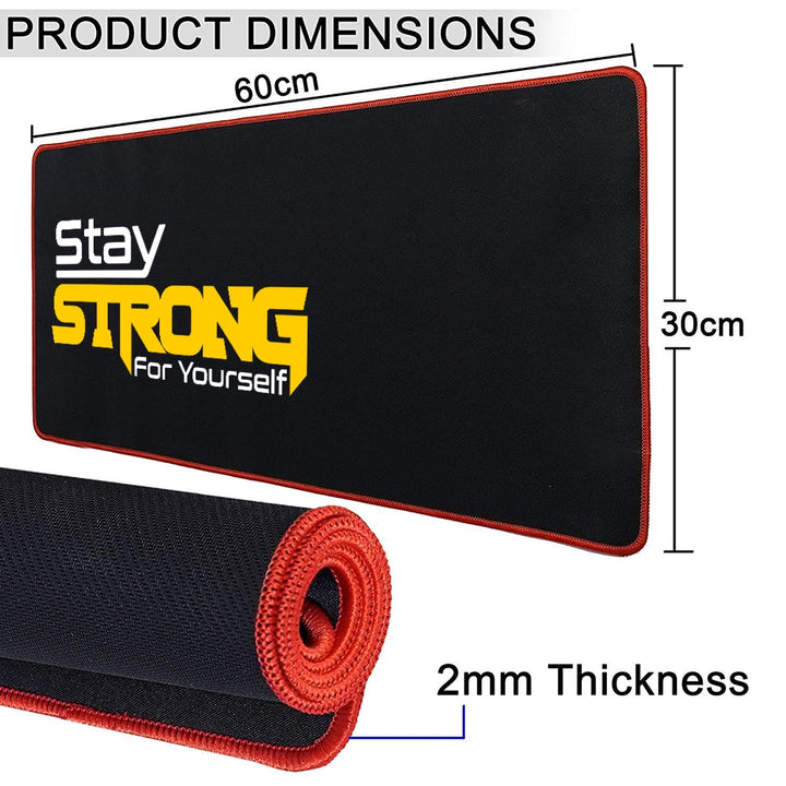 Anti-Slip Extended Desk Mat Gaming Mouse Pad - Stay Strong for Yourself