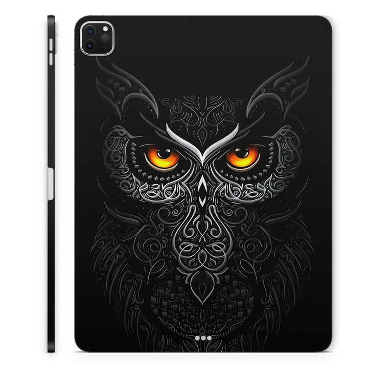 Tablet Skin Wrap - Black Owl Design