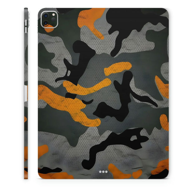 Tablet Skin Wrap - Yellow Black Camouflage