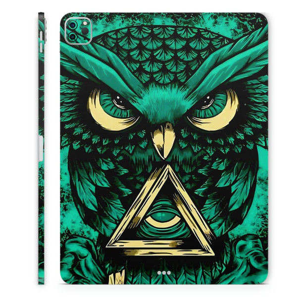 Tablet Skin Wrap - Owl Green Art