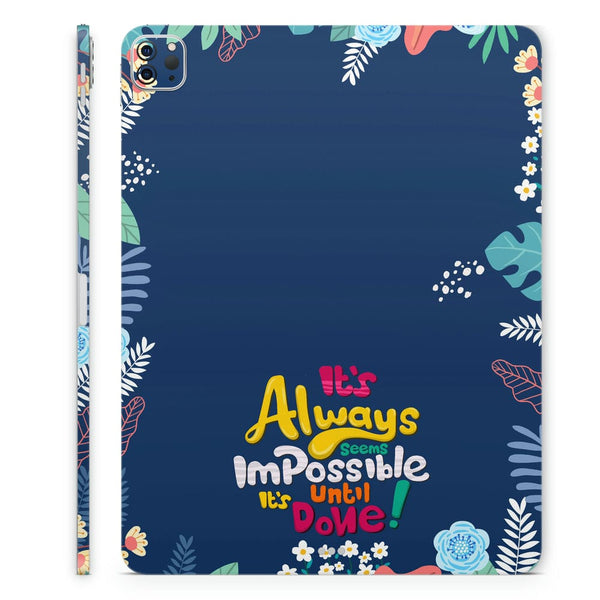 Tablet Skin Wrap - Its Always Impossible Floral