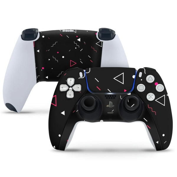 PS5 Controller Skin - Triangle Spiral on Black