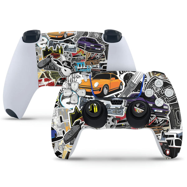 PS5 Controller Skin - Sticker Bomb Cars