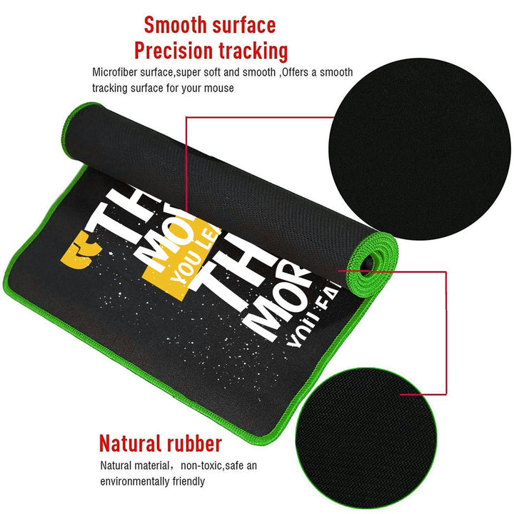 Anti-Slip Extended Desk Mat Gaming Mouse Pad - The More You Learn the More You Earn