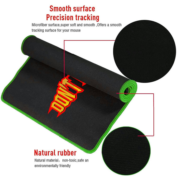 Anti-Slip Extended Desk Mat Gaming Mouse Pad - Dont Quit Yellow