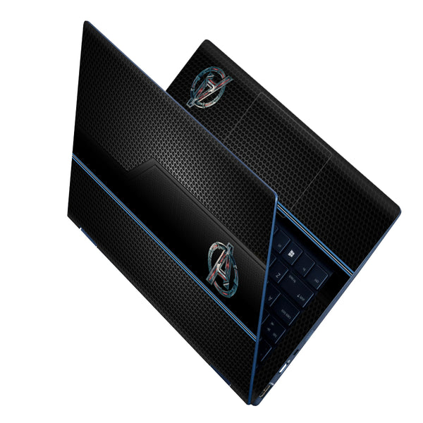 Laptop Skin - A Logo on Black Honeycomb