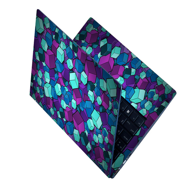 Laptop Skin - 3D Cubes Blue