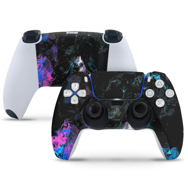 PS5 Controller Skin - Black Abstract