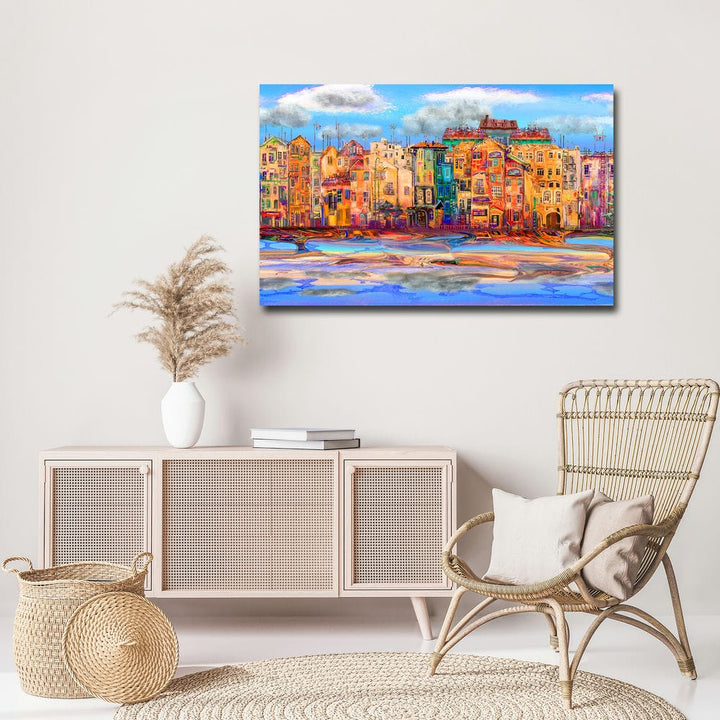 32x20 Canvas Painting - City View Art