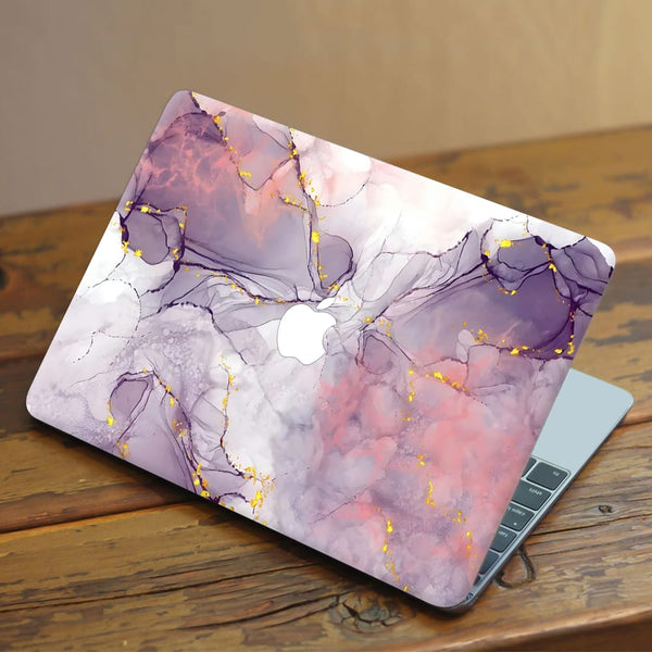 Laptop Skin for Apple MacBook - Purple Shaded Marble Design