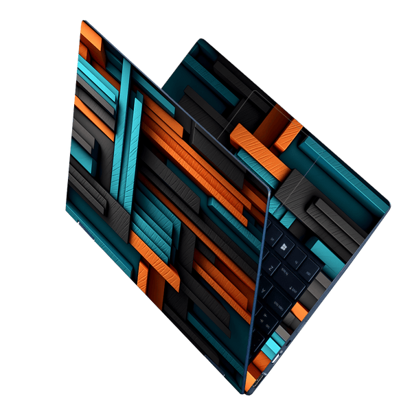 Laptop Skin - Abstract 3D Bar Line Background