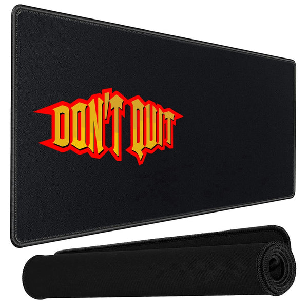 Anti-Slip Extended Desk Mat Gaming Mouse Pad - Dont Quit Yellow