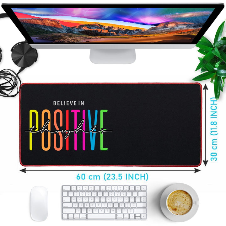 Anti-Slip Extended Desk Mat Gaming Mouse Pad - Believe in Positive