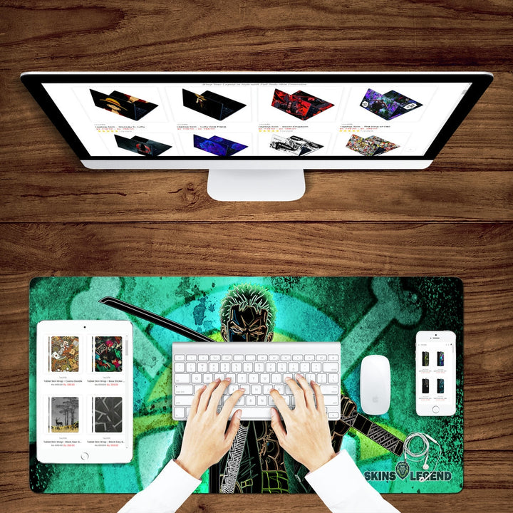 Anti-Slip Desk Mat Gaming Mouse Pad - One Piece Roronoa Zoro RZ17