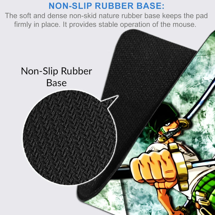 Anti-Slip Desk Mat Gaming Mouse Pad - One Piece Roronoa Zoro RZ04