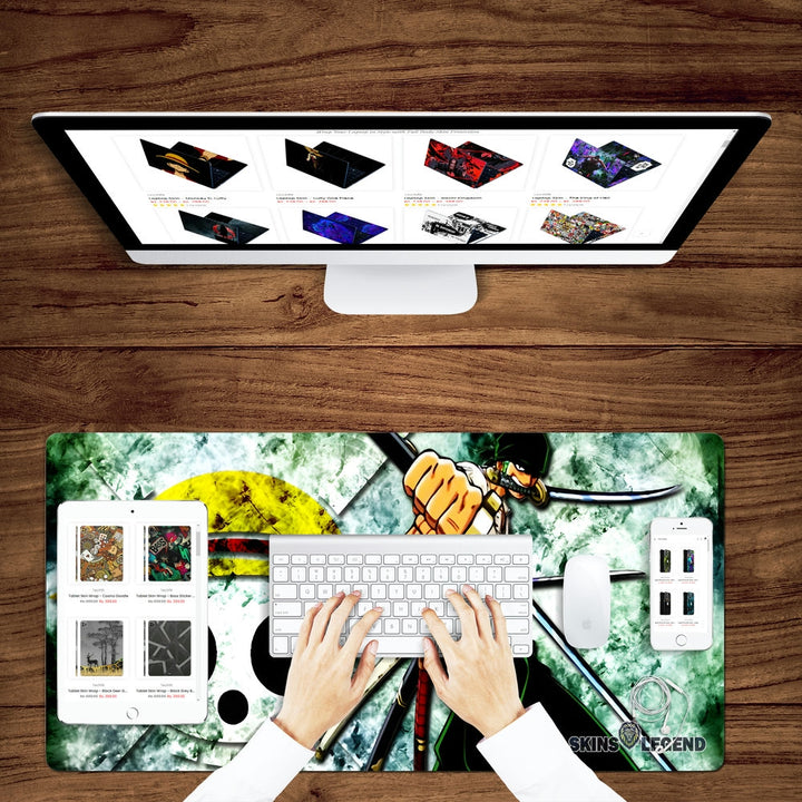 Anti-Slip Desk Mat Gaming Mouse Pad - One Piece Roronoa Zoro RZ04