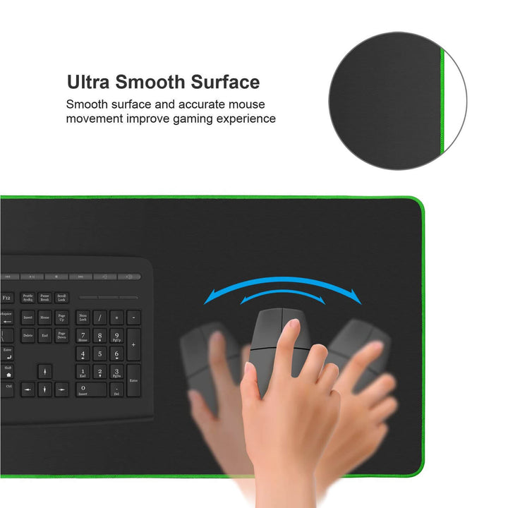 Anti-Slip Extended Desk Mat Gaming Mouse Pad - Manadala Star Green