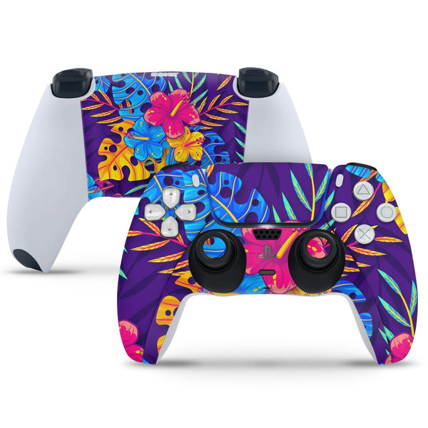 PS5 Controller Skin - Yellow Red Purple Floral