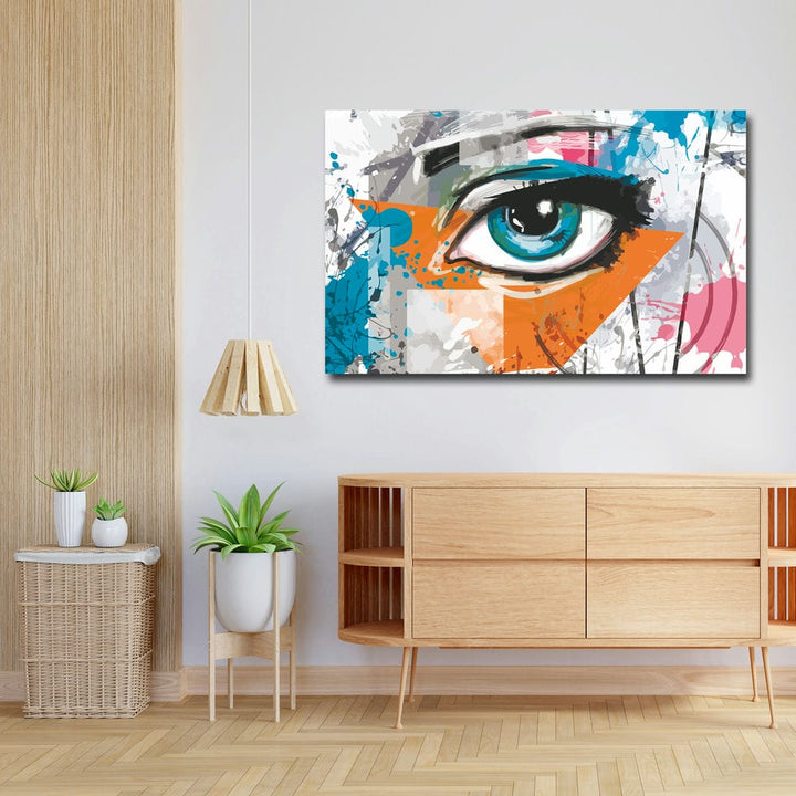 32x20 Canvas Painting - Eye View Multicolor Art