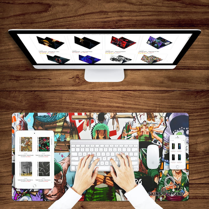 Anti-Slip Desk Mat Gaming Mouse Pad - One Piece Roronoa Zoro RZ07
