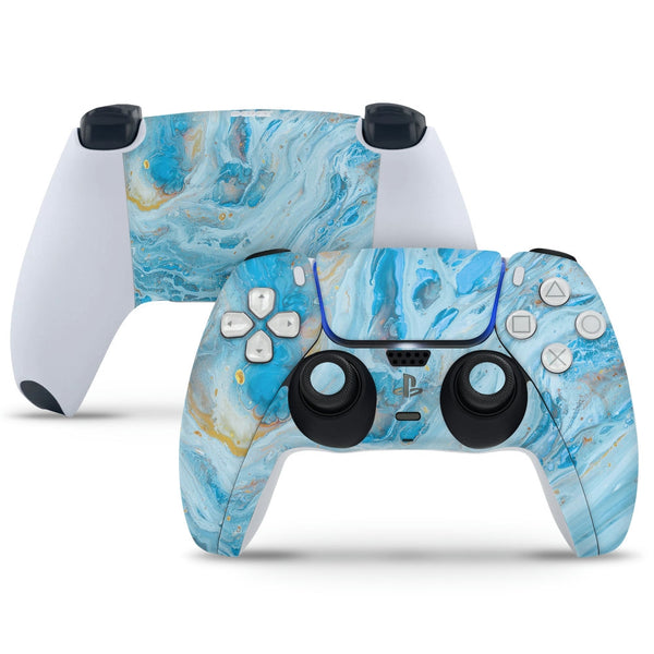 PS5 Controller Skin - Sky Blue Stone Art