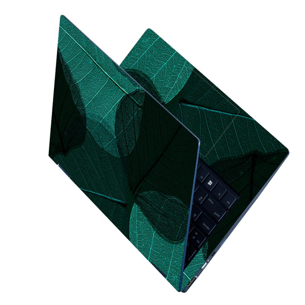 Laptop Skin - Beautiful and Detailed Macro Leaf Dark