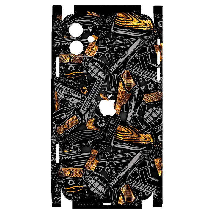 Apple iPhone Skin Wrap - Gun Collage - SkinsLegend