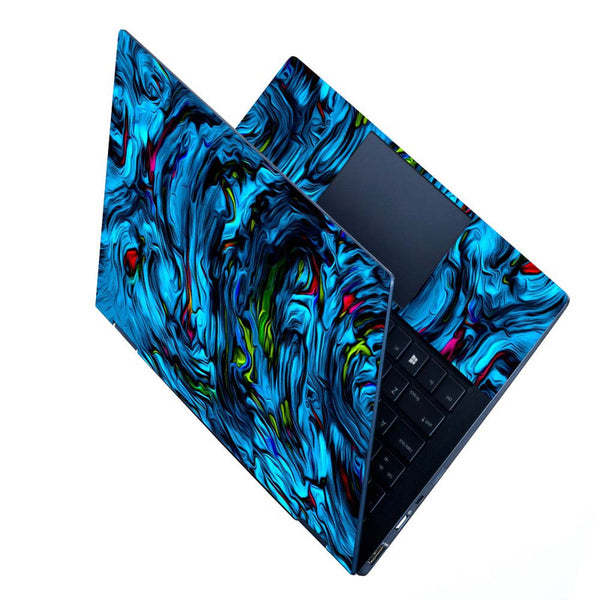 Full Panel Laptop Skin - Abstract Blue Design
