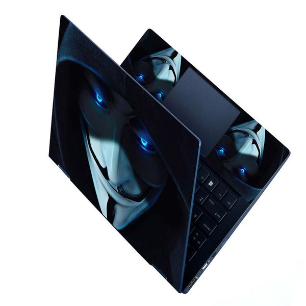 Full Panel Laptop Skin - Anonymous Guy Blue Eyes