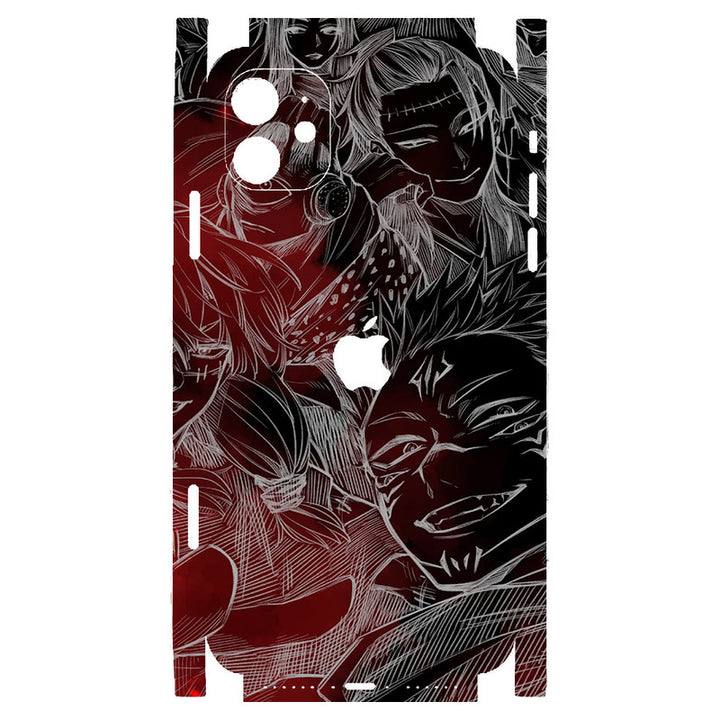 Apple iPhone Skin Wrap - Anime Black Design - SkinsLegend