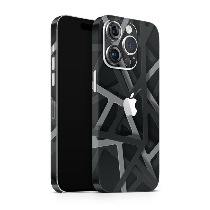 Apple iPhone Skin Wrap - Black Grey Bars - SkinsLegend