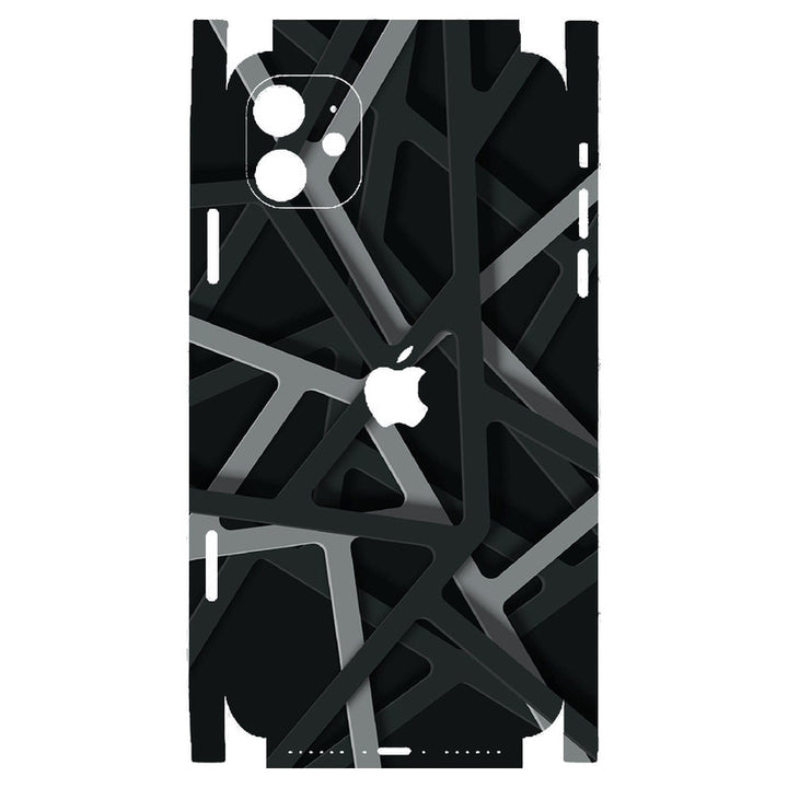 Apple iPhone Skin Wrap - Black Grey Bars - SkinsLegend