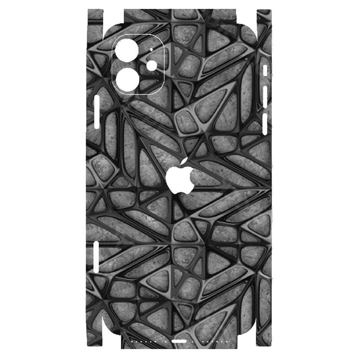 Apple iPhone Skin Wrap - Black Plastic Bars on Grey - SkinsLegend