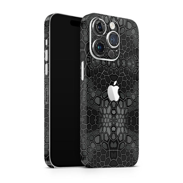 Apple iPhone Skin Wrap - Black Snake Skin - SkinsLegend